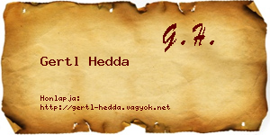 Gertl Hedda névjegykártya